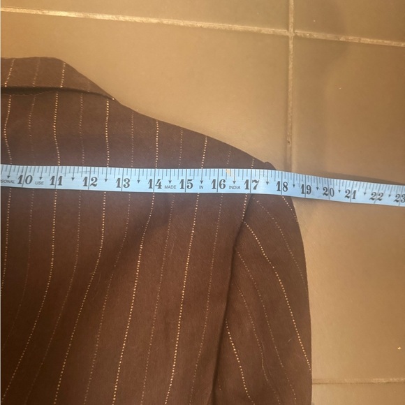 RARE 1970’s PARIS FRANCE PIERRE CARDIN BOUTIQUE Brown Pinstripe Men's Blazer VTG - Picture 14 of 17